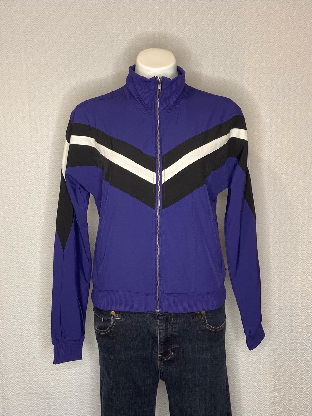 FABLETICS Augustus Full Zip Jacket Chevron Lightweight Athletic Medium